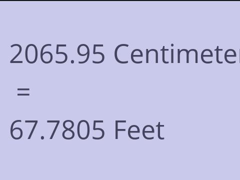 2065.95 CM TO FEET