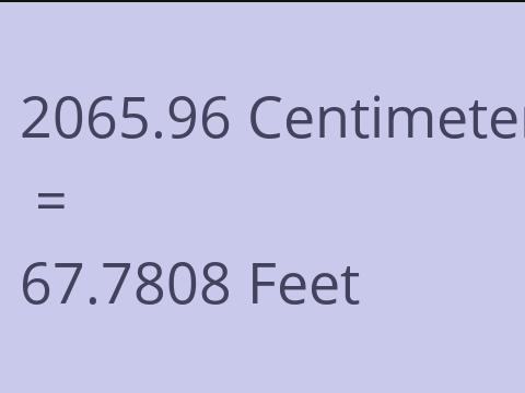 2065.96 CM TO FEET