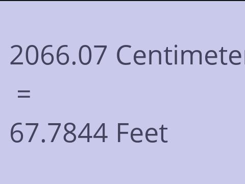2066.07 CM TO FEET