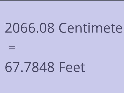2066.08 CM TO FEET