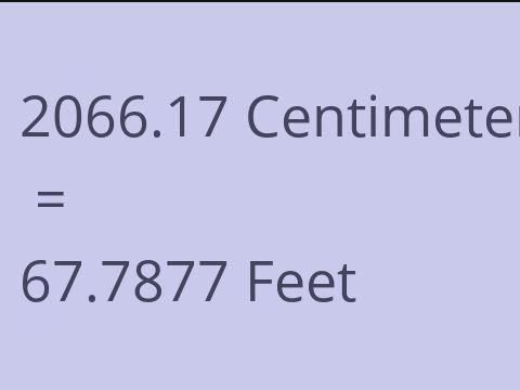 2066.17 CM TO FEET