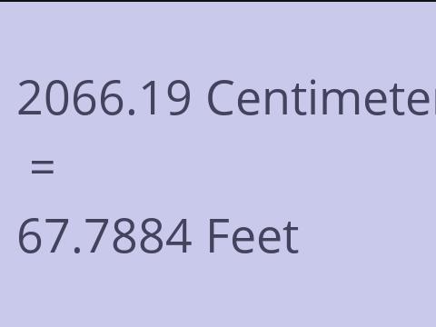 2066.19 CM TO FEET