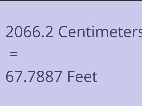 2066.2 CM TO FEET