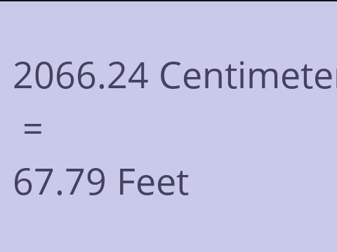 2066.24 CM TO FEET