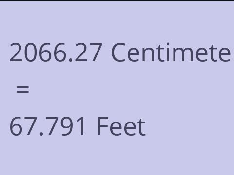 2066.27 CM TO FEET