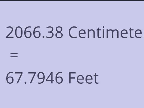 2066.38 CM TO FEET
