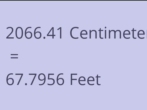 2066.41 CM TO FEET