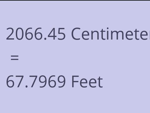 2066.45 CM TO FEET