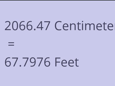 2066.47 CM TO FEET