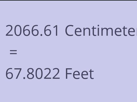 2066.61 CM TO FEET