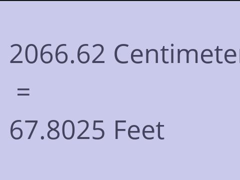 2066.62 CM TO FEET