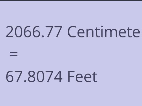 2066.77 CM TO FEET