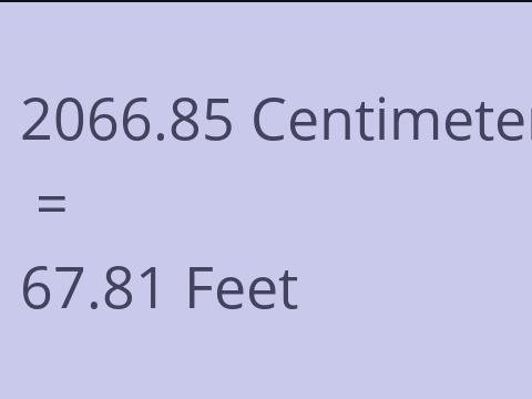 2066.85 CM TO FEET