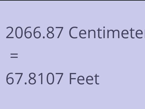 2066.87 CM TO FEET