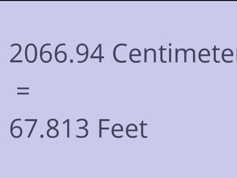 2066.94 CM TO FEET