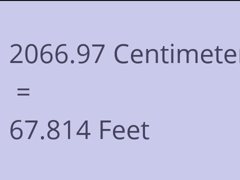 2066.97 CM TO FEET