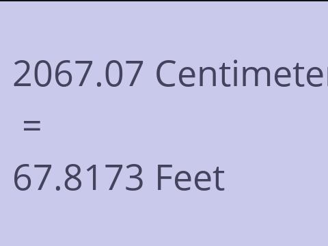 2067.07 CM TO FEET