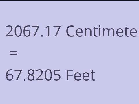 2067.17 CM TO FEET