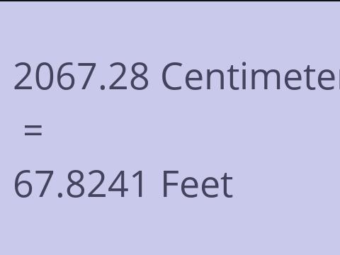 2067.28 CM TO FEET