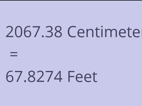 2067.38 CM TO FEET