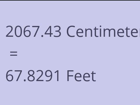 2067.43 CM TO FEET