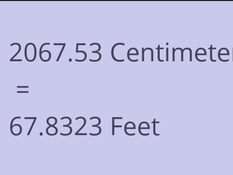 2067.53 CM TO FEET