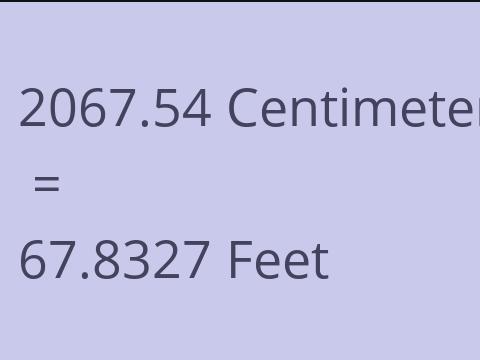 2067.54 CM TO FEET