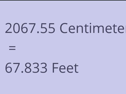 2067.55 CM TO FEET