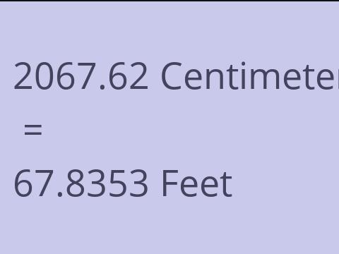 2067.62 CM TO FEET