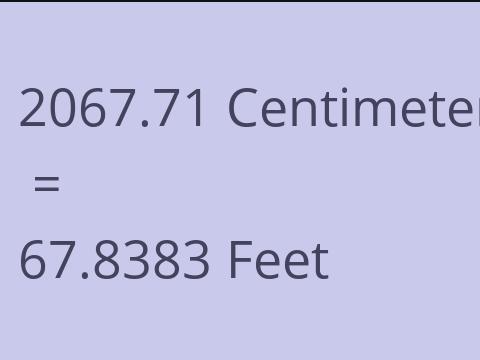 2067.71 CM TO FEET