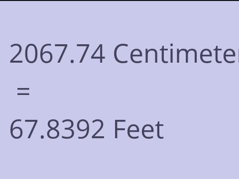 2067.74 CM TO FEET