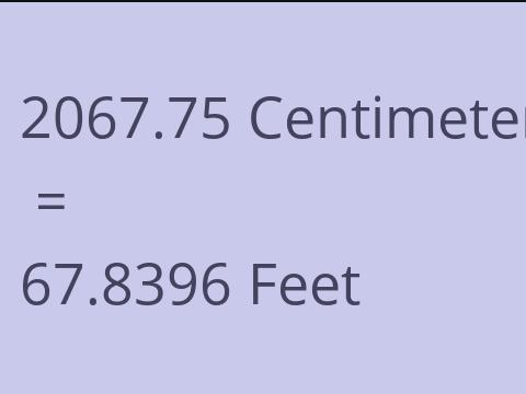 2067.75 CM TO FEET