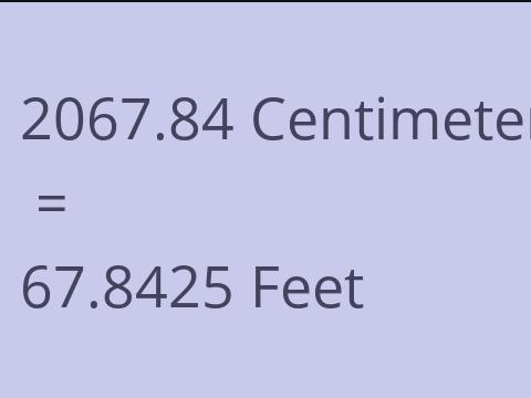 2067.84 CM TO FEET