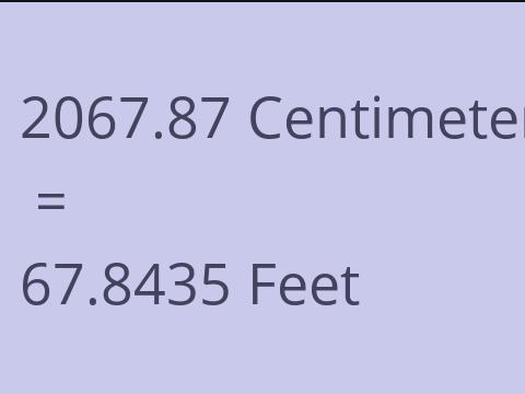 2067.87 CM TO FEET