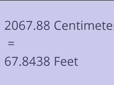 2067.88 CM TO FEET