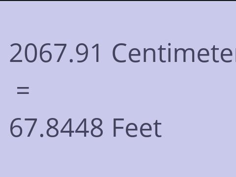 2067.91 CM TO FEET