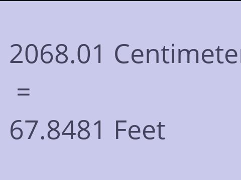 2068.01 CM TO FEET