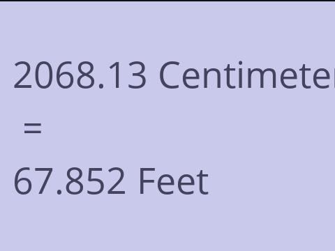 2068.13 CM TO FEET