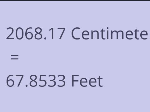 2068.17 CM TO FEET