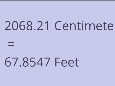 2068.21 CM TO FEET