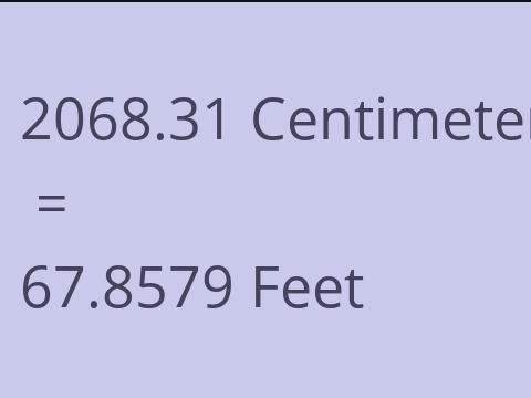 2068.31 CM TO FEET