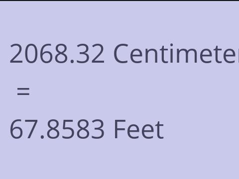 2068.32 CM TO FEET