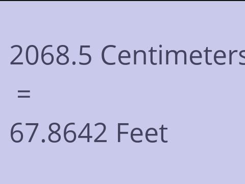 2068.5 CM TO FEET