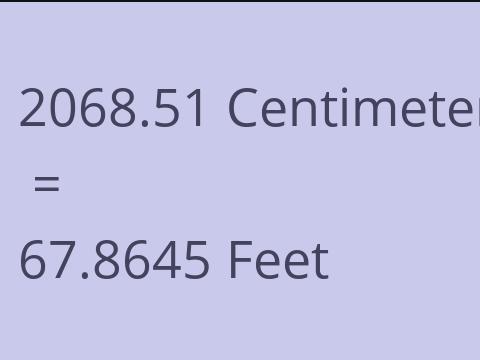 2068.51 CM TO FEET