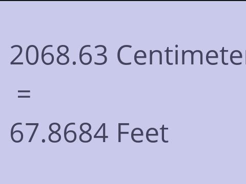 2068.63 CM TO FEET