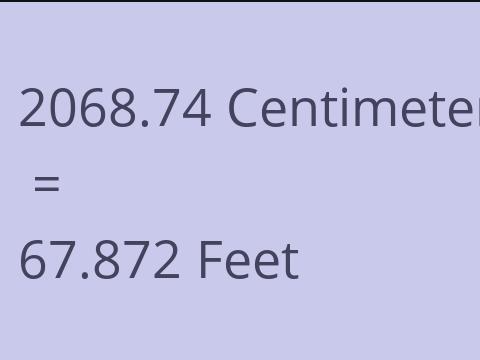 2068.74 CM TO FEET