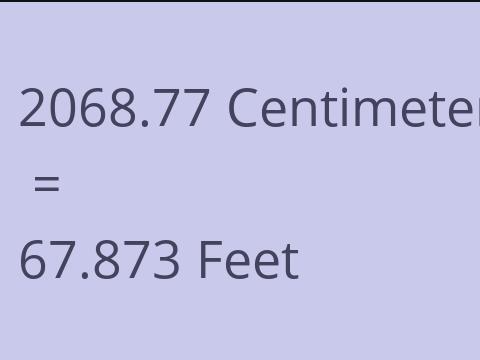 2068.77 CM TO FEET