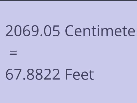 2069.05 CM TO FEET