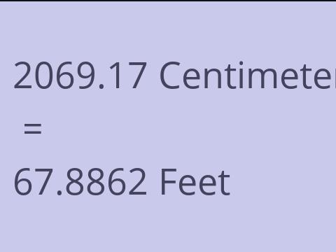 2069.17 CM TO FEET