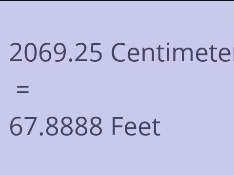 2069.25 CM TO FEET